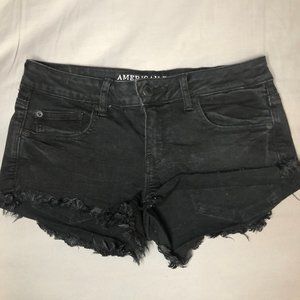American Eagle Black Denim Shorts size 8